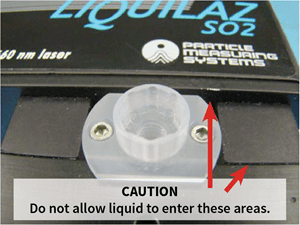 liquilaz particle counter from Particle Measuring Systems: cleaning method using syringes
